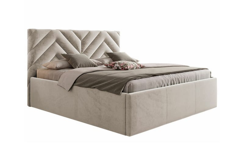 Derry Sengeramme 160x200 cm - Beige - Møbler - Senge - Sengeramme & sengestel