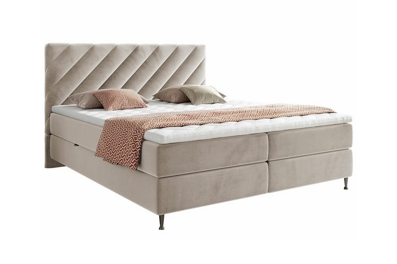 Derry Sengeramme 160x200 cm - Beige - Møbler - Senge - Sengeramme & sengestel