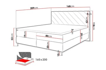 Derry Sengeramme 160x200 cm - Møbler - Senge - Sengeramme & sengestel