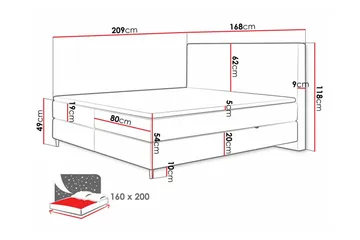 Derry Sengeramme 160x200 cm - Møbler - Senge - Sengeramme & sengestel