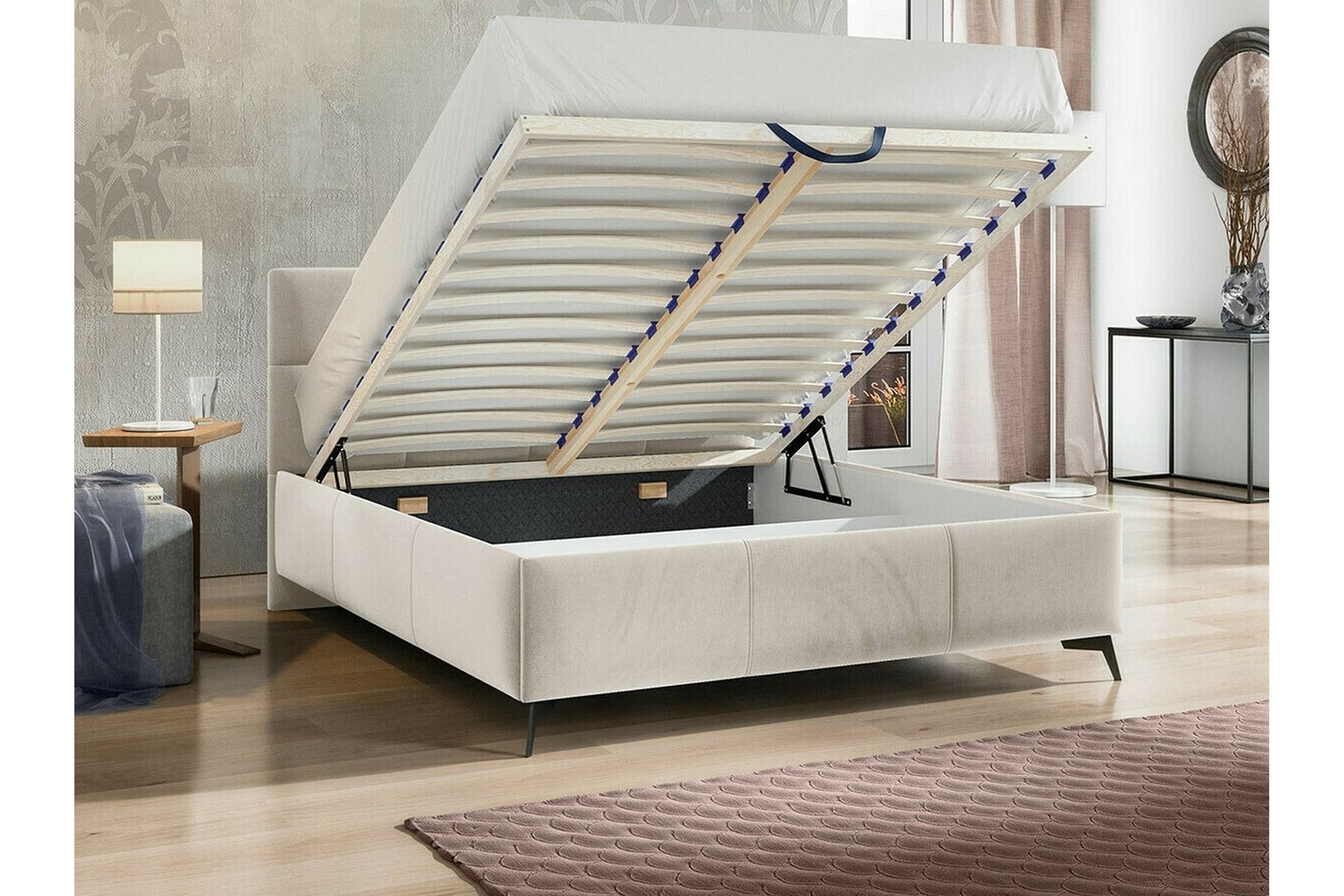 Derry Sengeramme 180x200 cm - Beige - Møbler - Senge - Sengeramme & sengestel