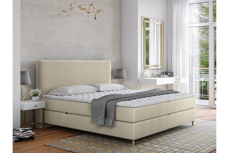 Derry Sengeramme 180x200 cm - Beige - Sengeramme & sengestel