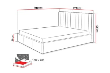 Derry Sengeramme 180x200 cm - Blå - Møbler - Senge - Sengeramme & sengestel