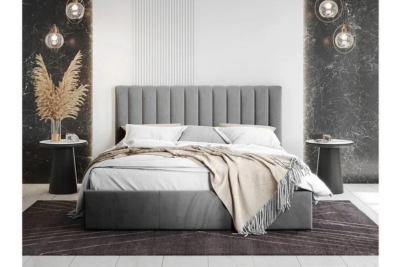 Derry Sengeramme 180x200 cm - Grå - Møbler - Senge - Sengeramme & sengestel
