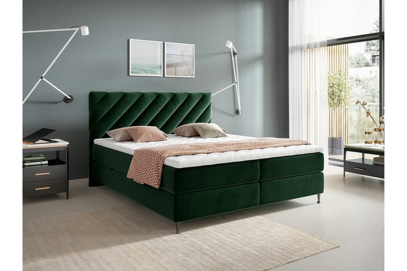 Derry Sengeramme 180x200 cm - Grøn - Sengeramme & sengestel