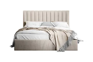 Derry Sengeramme med Opbevaring 160x200 cm - Cream - Møbler - Senge - Sengeramme & sengestel