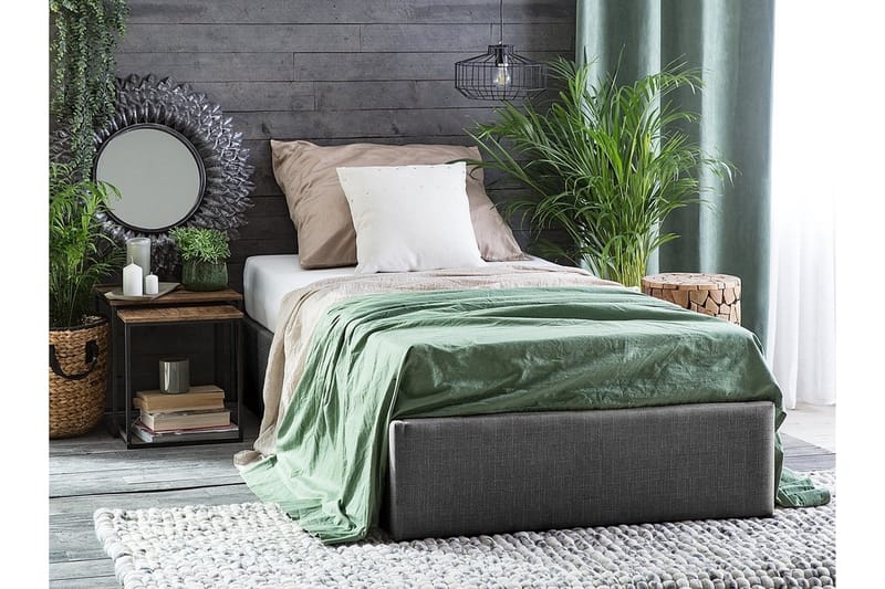 Dinan Dobbelt seng 90 | 200 cm - Grå - Møbler - Senge - Sengeramme & sengestel