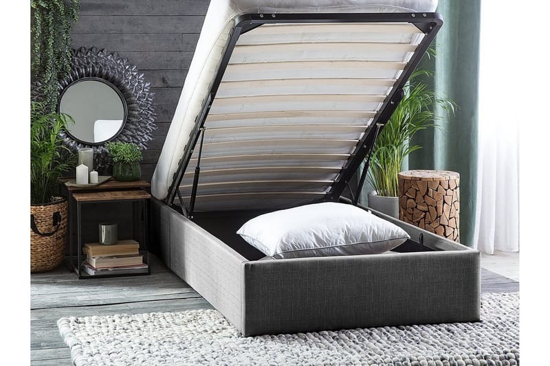 Dinan Dobbelt seng 90 | 200 cm - Grå - Møbler - Senge - Sengeramme & sengestel