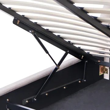 Dobbeltseng Mouzon 140x200 cm - Taupe - Møbler - Senge - Sengeramme & sengestel