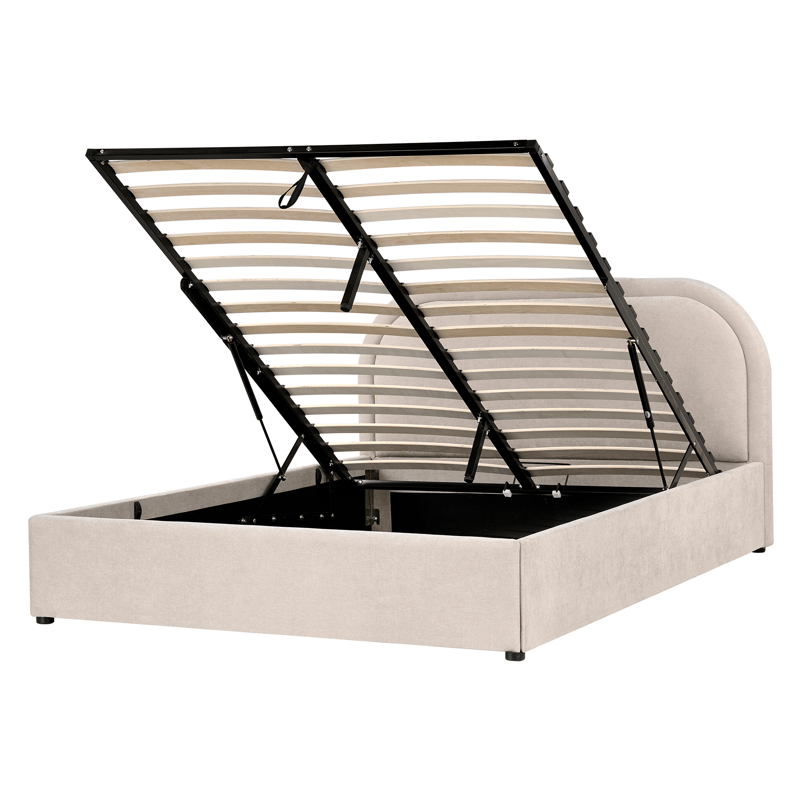 Dobbeltseng Quillien 140x200 cm, Lys beige