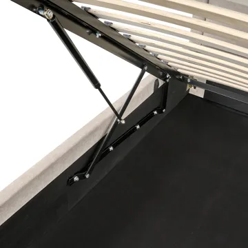 Dobbeltseng Quillien 140x200 cm - Lys beige - Møbler - Senge - Sengeramme & sengestel