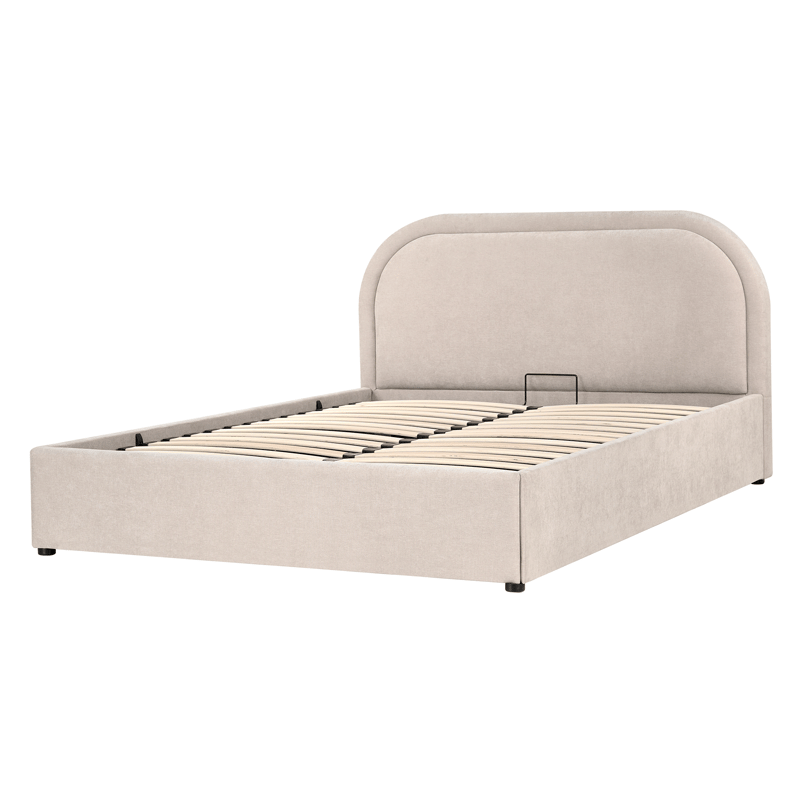 Dobbeltseng Quillien 140x200 cm - Lys beige - Møbler - Senge - Sengeramme & sengestel