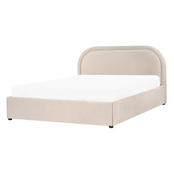 Dobbeltseng Quillien 140x200 cm - Lys beige - Møbler - Senge - Sengeramme & sengestel