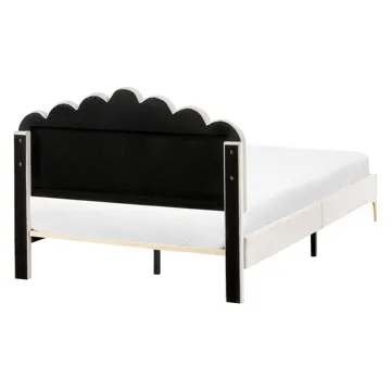 Dobbeltseng Sauvian 120x200 cm - Off-White - Møbler - Senge - Sengeramme & sengestel
