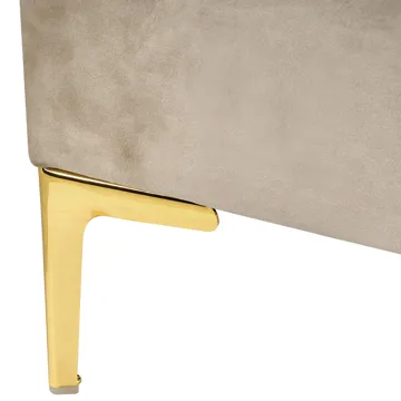 Dobbeltseng Sauvian 120x200 cm - Taupe - Møbler - Senge - Sengeramme & sengestel