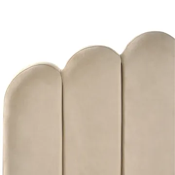 Dobbeltseng Sauvian 120x200 cm - Taupe - Møbler - Senge - Sengeramme & sengestel