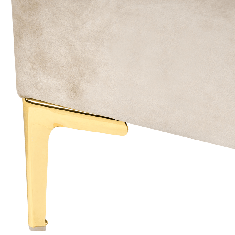 Dobbeltseng Sauvian 140x200 cm - Beige - Møbler - Senge - Sengeramme & sengestel