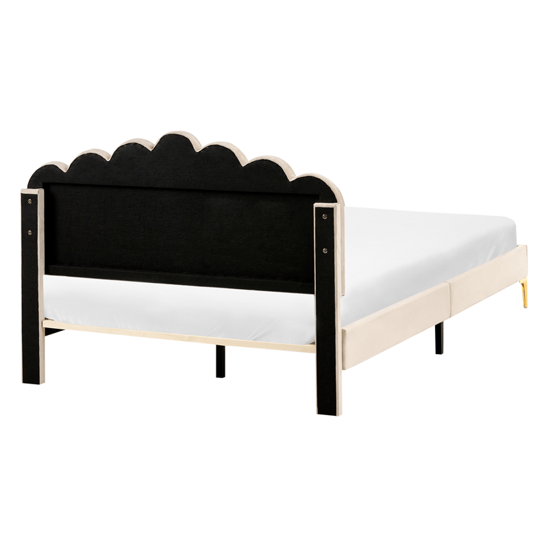 Dobbeltseng Sauvian 140x200 cm - Beige - Møbler - Senge - Sengeramme & sengestel
