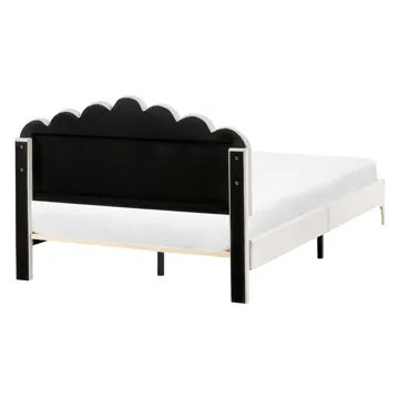 Dobbeltseng Sauvian 140x200 cm - Off-White - Møbler - Senge - Sengeramme & sengestel