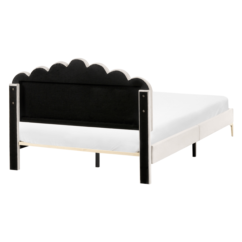 Dobbeltseng Sauvian 140x200 cm - Off-White - Møbler - Senge - Sengeramme & sengestel