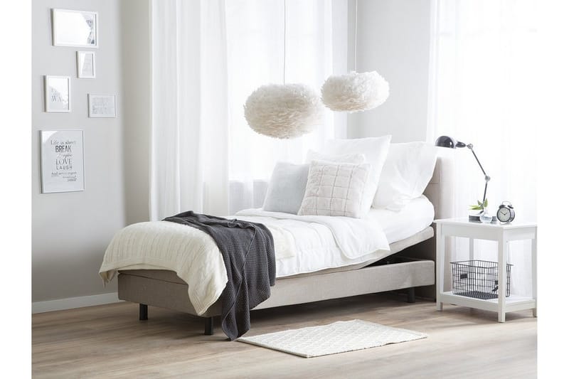 Duke Dobbelt Seng 90 | 200 cm - Beige - Møbler - Senge - Sengeramme & sengestel