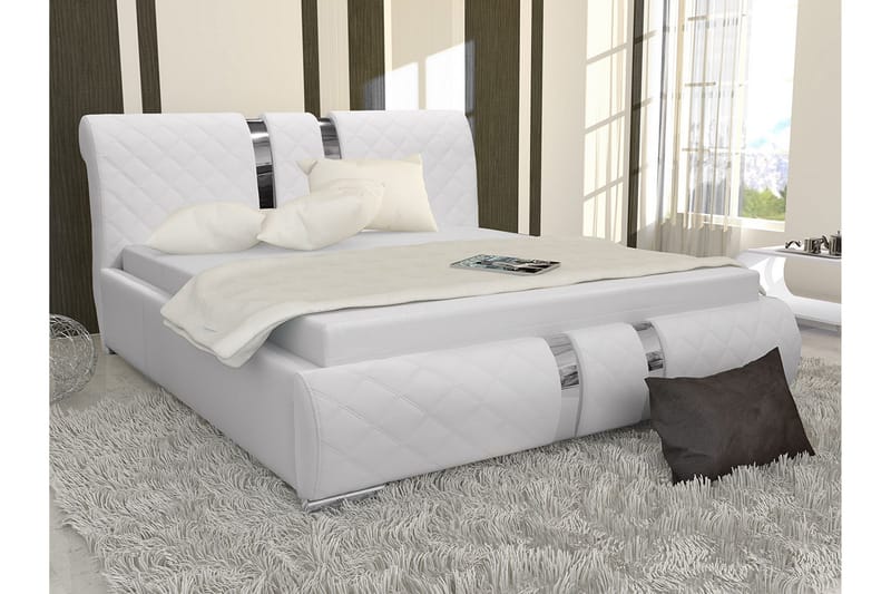 Dynir Sengeramme 140x200 cm - Hvid - Møbler - Senge - Sengeramme & sengestel