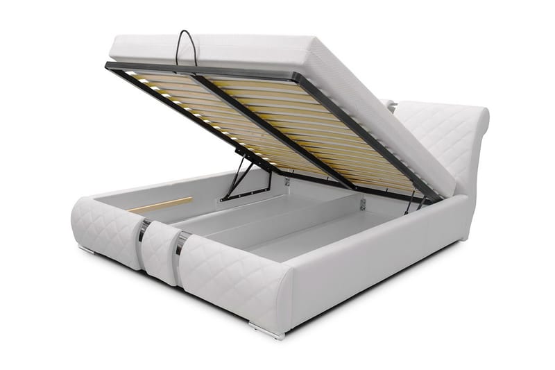 Dynir Sengeramme 160x200 cm - Hvid - Møbler - Senge - Sengeramme & sengestel