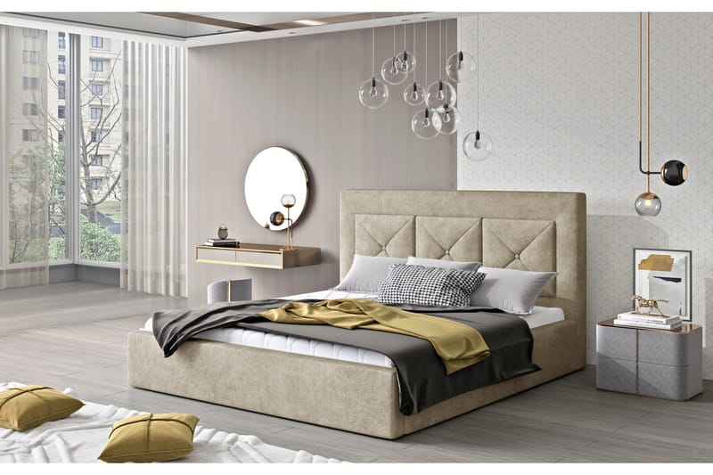 Ecloe Sengeramme 180x200 cm - Beige - Sengeramme & sengestel