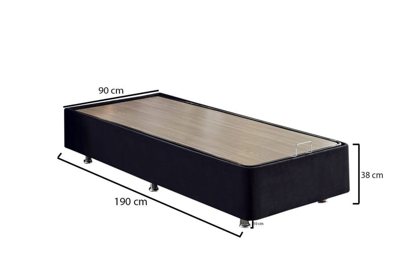 Endulanie Sengeramme 90x190 cm - Sort - Møbler - Senge - Sengeramme & sengestel