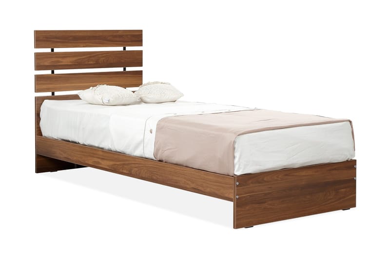 Firkantet sengeramme 120x200 cm, Valnød