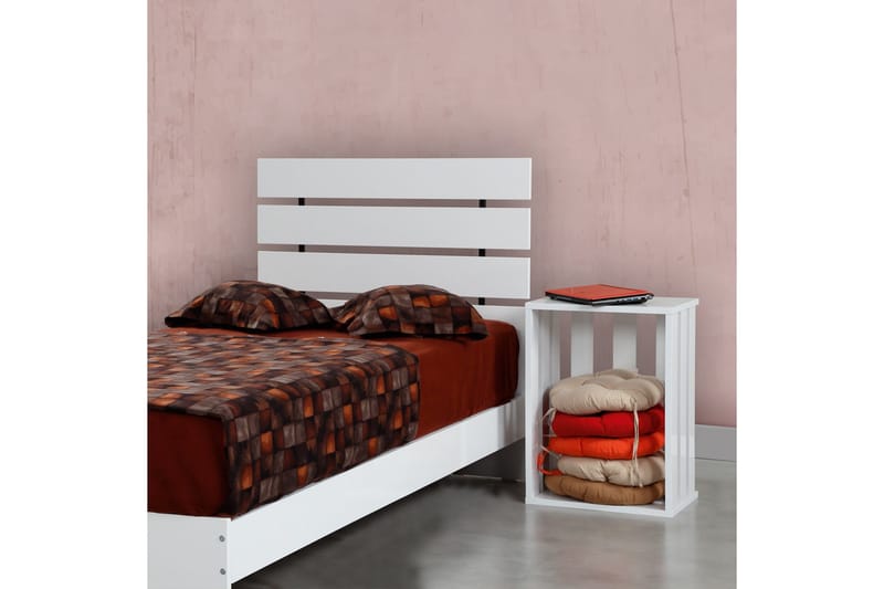 Firkantet sengeramme 90x200 cm - Hvid - Møbler - Senge - Sengeramme & sengestel