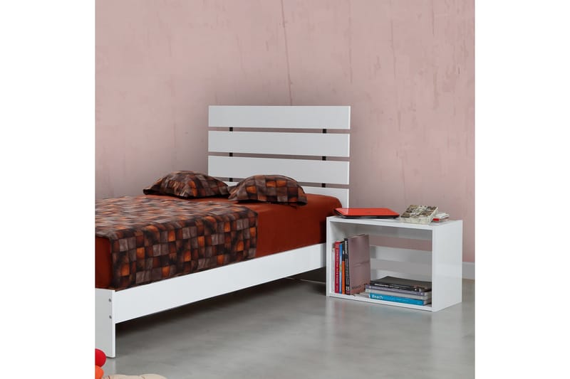 Firkantet sengeramme 90x200 cm - Hvid - Møbler - Senge - Sengeramme & sengestel