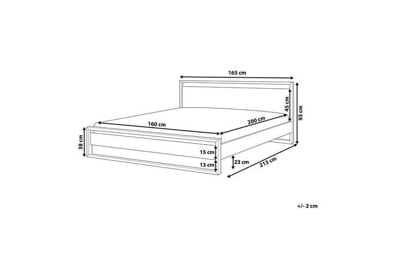 Giulia Dobbelt seng 160 | 200 cm - Træ / natur - Sengeramme & sengestel