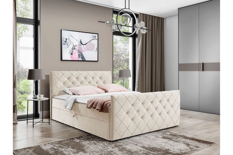 Hattie Sengramme 160x200 cm - Beige - Sengeramme & sengestel