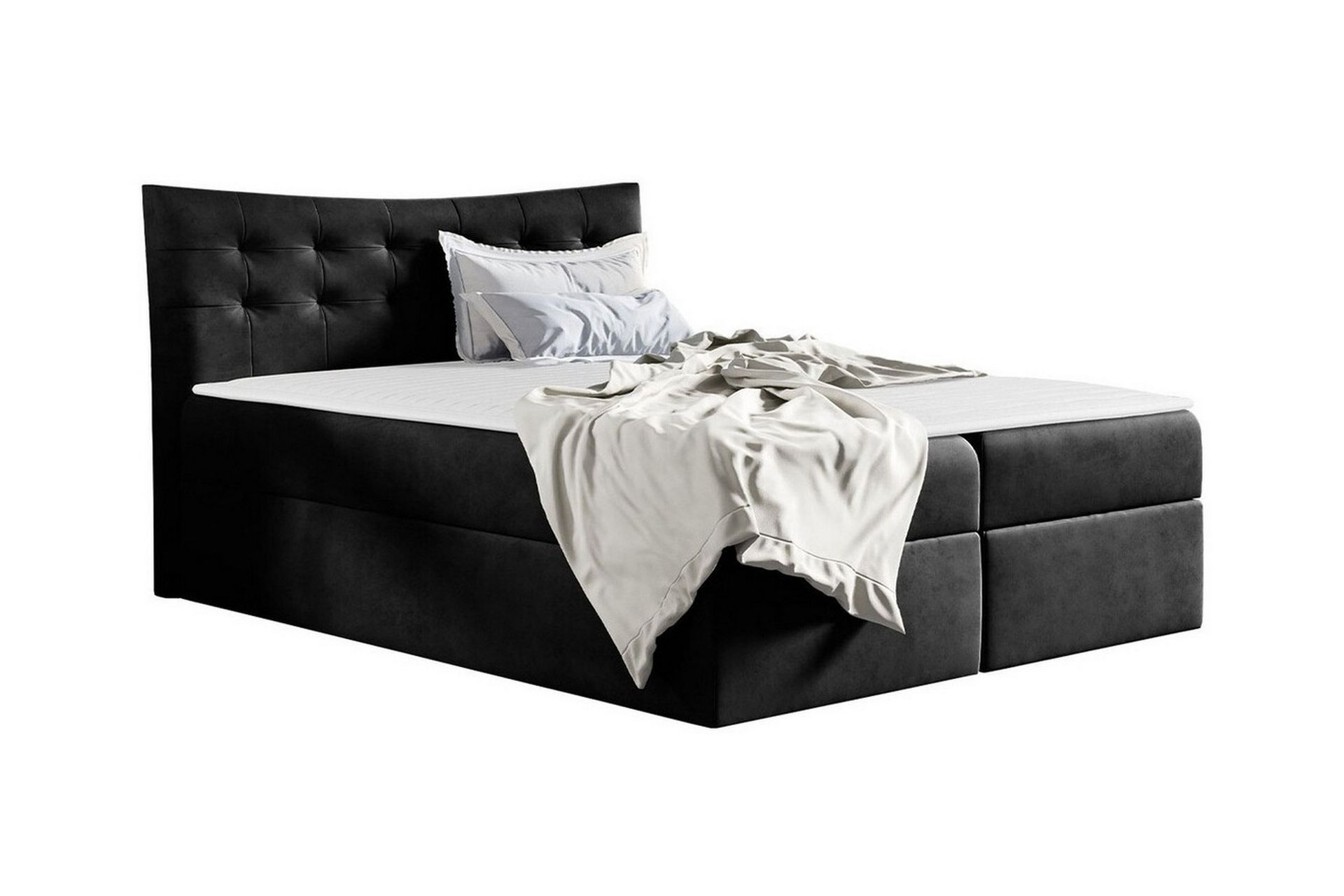 Hayton Sengramme 160x200 cm - Sort - Møbler - Senge - Sengeramme & sengestel