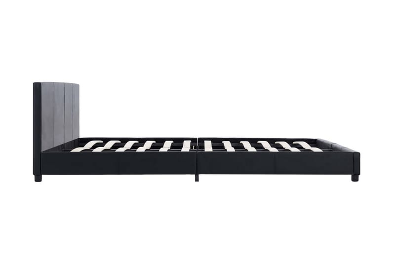 Hydraulisk Opbevaringsseng 160 X 200 Cm Kunstlæder Sort - Sort - Møbler - Senge - Sengeramme & sengestel