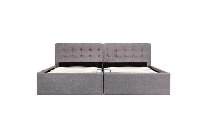 Hydraulisk Opbevaringsseng 180 X 200 Stof Gråbrun - Brun - Møbler - Senge - Sengeramme & sengestel