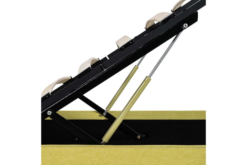 Hydraulisk Opbevaringsseng 180 X 200 Stof Grøn - Grøn - Møbler - Senge - Sengeramme & sengestel