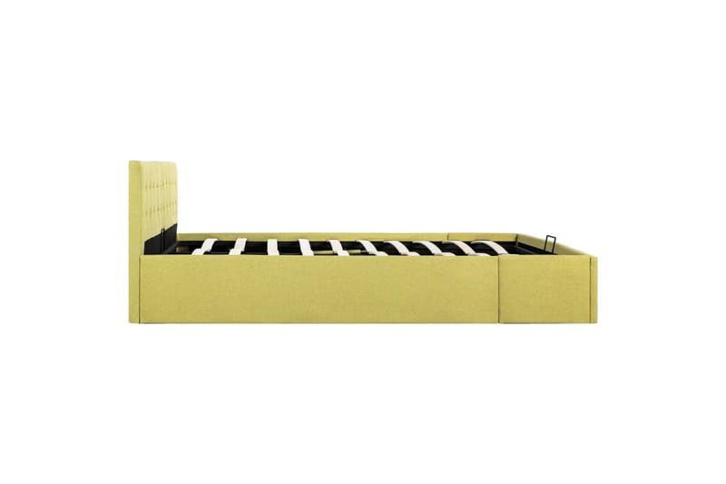 Hydraulisk Opbevaringsseng 180 X 200 Stof Grøn - Grøn - Møbler - Senge - Sengeramme & sengestel