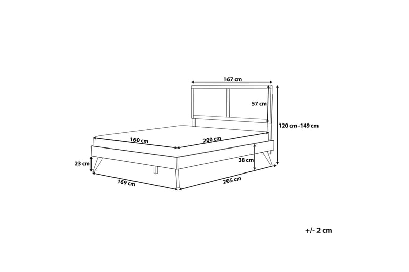 Istres dobbelt seng 160 | 200 cm - Træ / natur - Sengeramme & sengestel