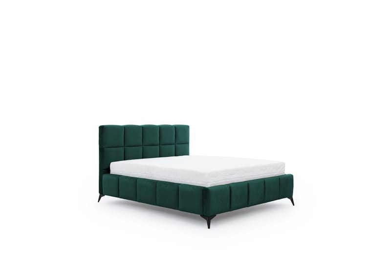 Kamble Sengeramme med Opbevaring 140x200 cm - Grøn - Møbler - Senge - Sengeramme & sengestel