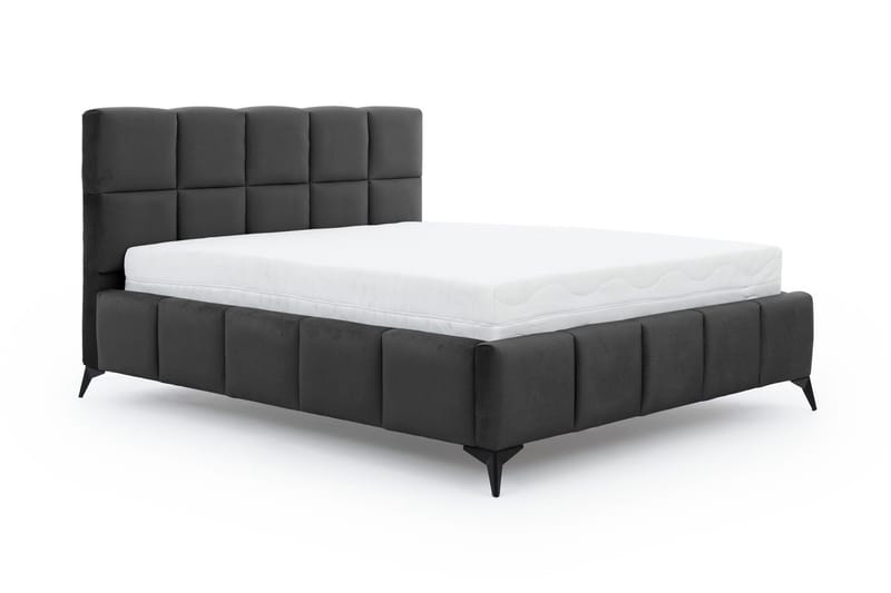 Kamble Sengeramme med Opbevaring 140x200 cm - Mørkegrå - Møbler - Senge - Sengeramme & sengestel