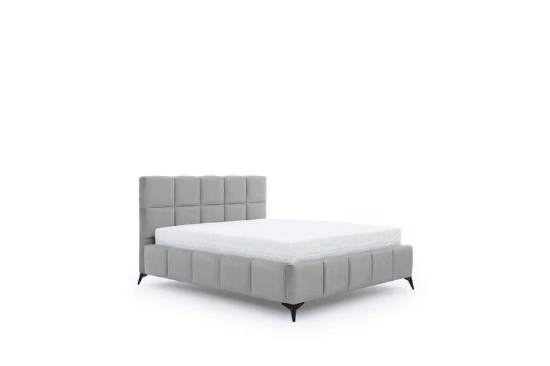Kamble Sengeramme med Opbevaring 160x200 cm, Lysegrå