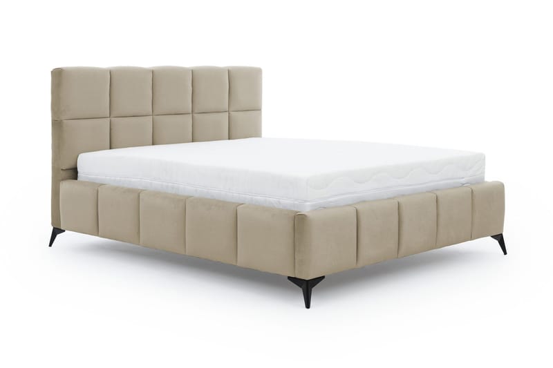 Kamble Sengeramme med Opbevaring 180x200 cm - Beige - Møbler - Senge - Sengeramme & sengestel