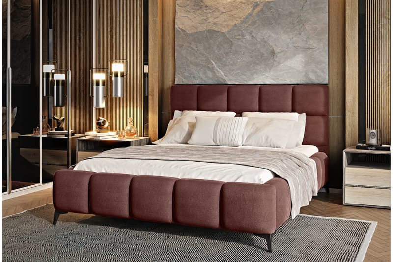 Kamble Sengeramme med Opbevaring 180x200 cm - Lyserød - Møbler - Senge - Sengeramme & sengestel