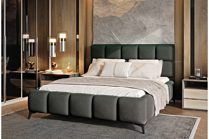 Kamble Sengeramme med Opbevaring 180x200 cm - Mørkegrå - Møbler - Senge - Sengeramme & sengestel