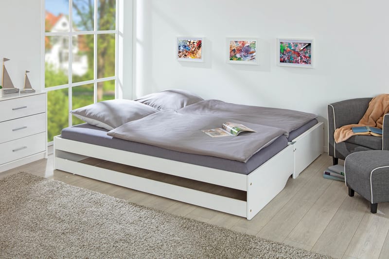 Kaulana sengeramme 90x200 - hvid - Møbler - Senge - Sengeramme & sengestel