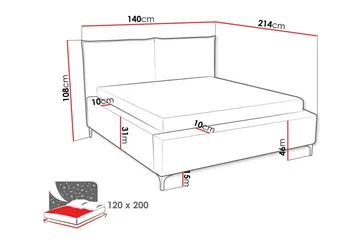 Knocklong Sengeramme 120x200 cm - Møbler - Senge - Sengeramme & sengestel