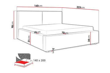 Knocklong Sengeramme 140x200 cm - Møbler - Senge - Sengeramme & sengestel