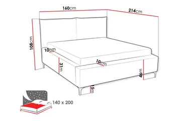 Knocklong Sengeramme 140x200 cm - Møbler - Senge - Sengeramme & sengestel